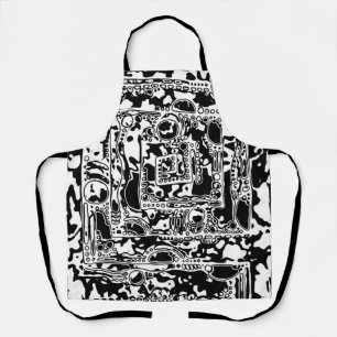 Black And White Geometric Art 25 Apron