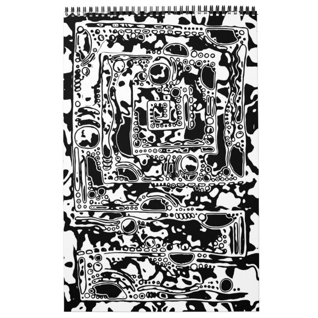 Black And White Geometric Art 25 Calendar (Cover)
