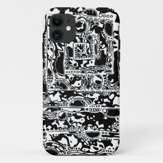 Black And White Geometric Art 25 iPhone 11 Case