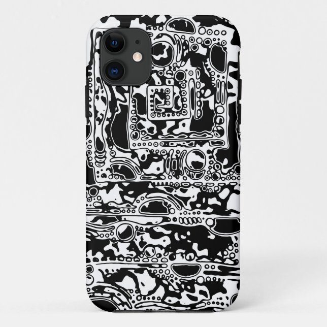 Black And White Geometric Art 25 Case-Mate iPhone Case (Back)