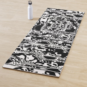 Black And White Geometric Art 25 Yoga Mat