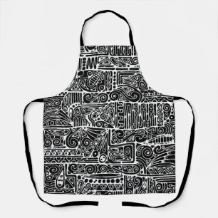 Black And White Geometric Art 2 Apron
