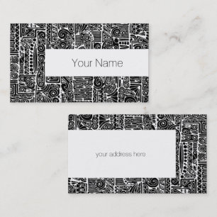 Black And White Geometric Art 2 Business Card