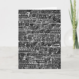 Black And White Geometric Art 2 Card