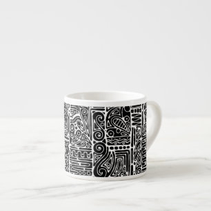 Black And White Geometric Art 2 Espresso Cup