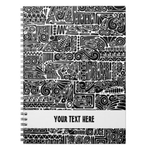 Black And White Geometric Art 2 Notebook