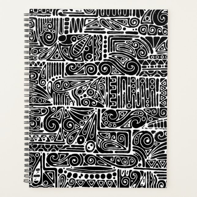 Black And White Geometric Art 2 Planner (Front)