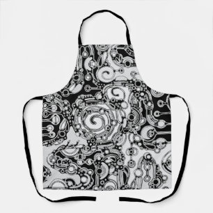 Black And White Geometric Art 3 Apron
