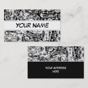 Black And White Geometric Art 3 Business Card