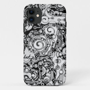 Black And White Geometric Art 3 iPhone 11 Case