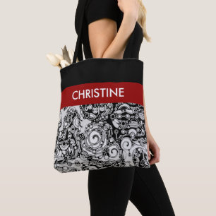 Black And White Geometric Art 3 Tote Bag