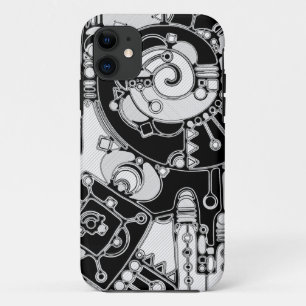 Black And White Geometric Art 4 iPhone 11 Case