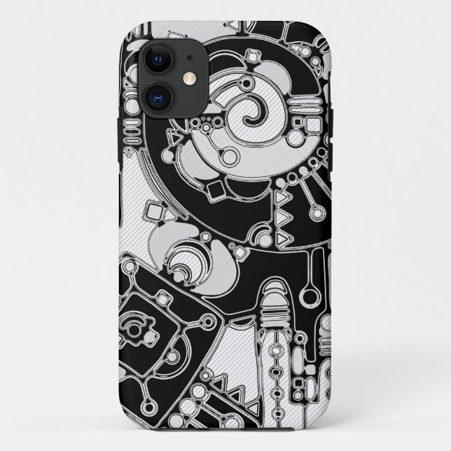 Black And White Geometric Art 4 Case-Mate iPhone Case (Back)