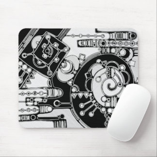 Black And White Geometric Art 4 Mouse Pad