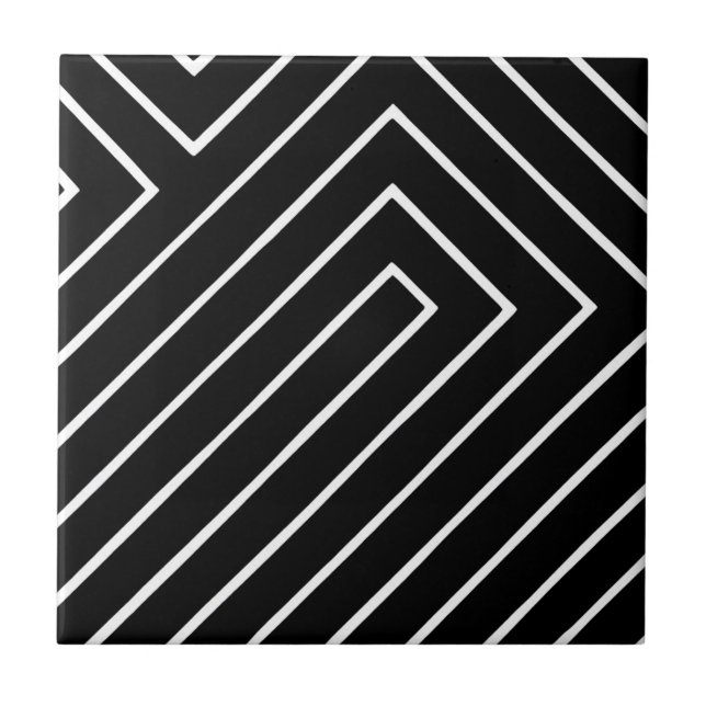 black and white geometric art tiles (Front)