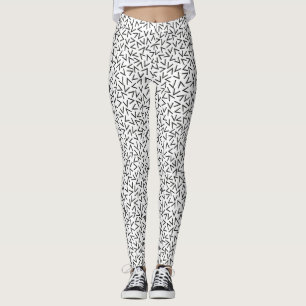 Black and White Geometric Design Leggings