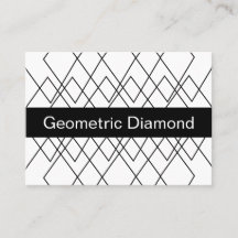 Black and White Geometric Diamond 