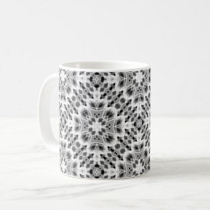 Black and white geometric ethnic ornament coffee mug