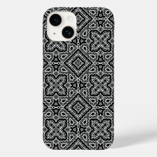  black and white geometric ethnic pattern ornament Case-Mate iPhone 14 case