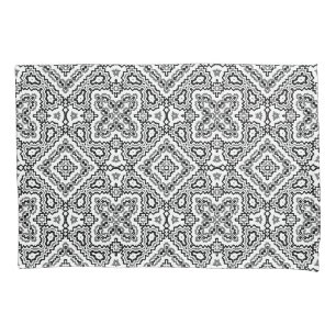 black and white geometric ethnic pattern ornament pillowcase