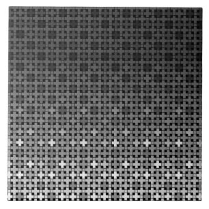 Black and white geometric gradient pattern ceramic tile