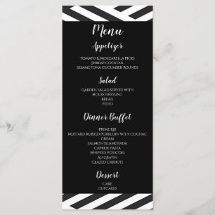 Black and White Geometric Graduation Menu