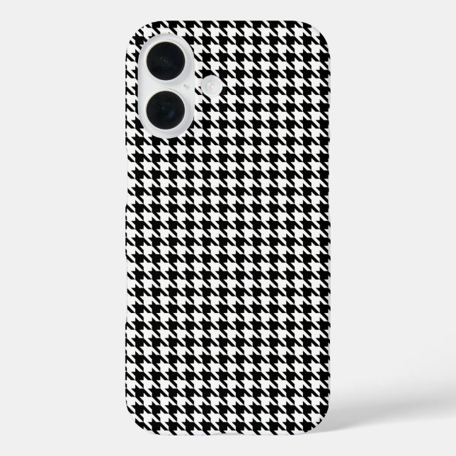 Black and White Geometric Houndstooth Pattern Case-Mate iPhone Case (Back)