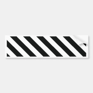 Black and White Geometric Line Pattern Bumper Sticker