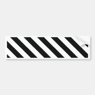 Black and White Geometric Line Pattern Bumper Sticker