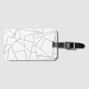 Black And White Geometric Luggage Tag