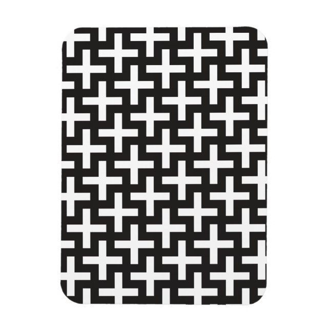 Black and White Geometric Magnet (Vertical)