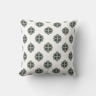 Black and White Geometric Medallion Cushion