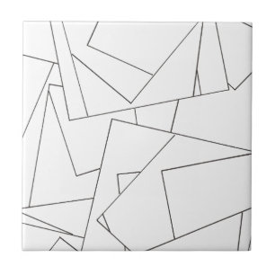 Black And White Geometric-Modern Bauhaus Ceramic Tile