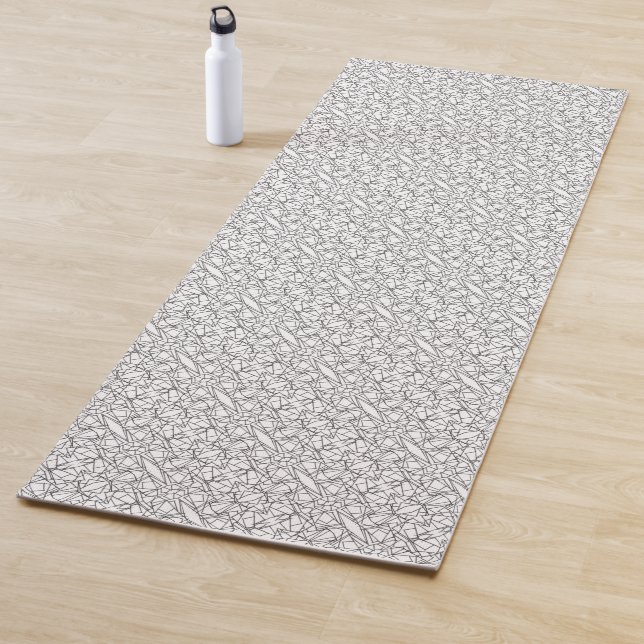 Black And White Geometric-Modern Minimalist Yoga Mat (In Situ)