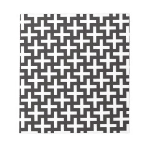 Black and White Geometric Notepad