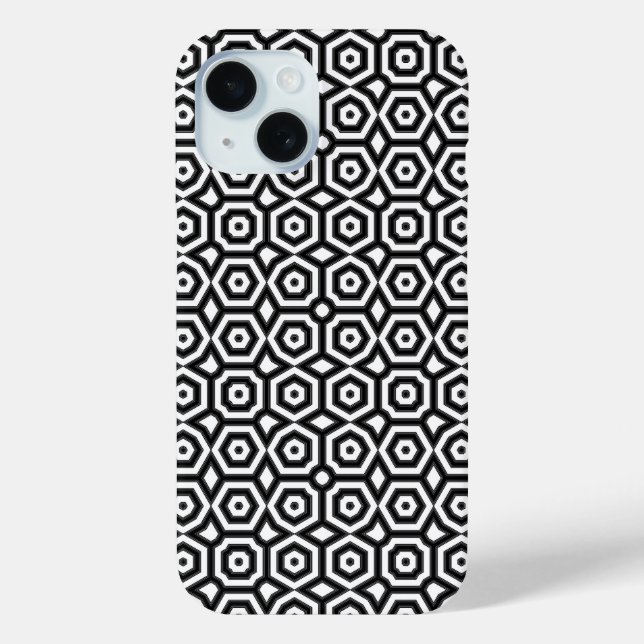 Black and white geometric pattern Case-Mate iPhone case (Back)