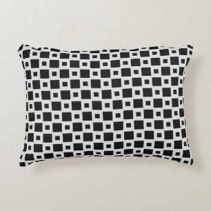 Black and white Geometric Pattern Decorative Cushion