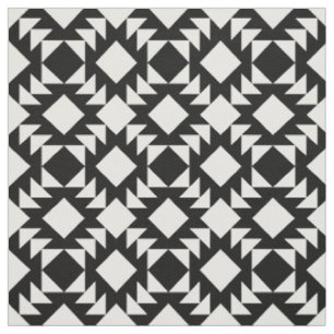 Black and white Geometric Pattern Fabric