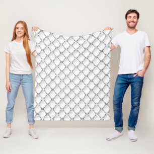 Black and white geometric pattern. fleece blanket