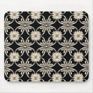 Black and white geometric pattern mouse pad