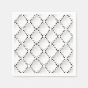 Black and white geometric pattern. napkin
