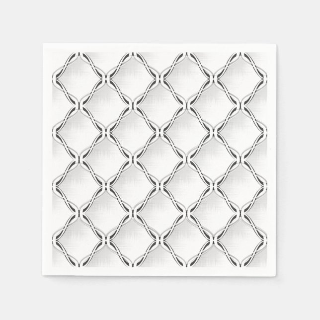 Black and white geometric pattern. napkin (Front)