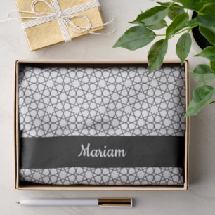 Black and White Geometric Pattern Tissue Paper