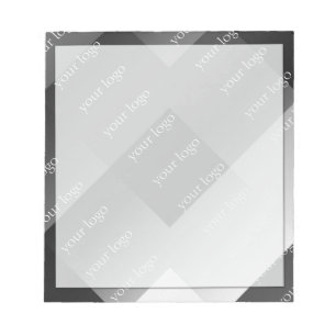 Black and white geometric personalised notepad