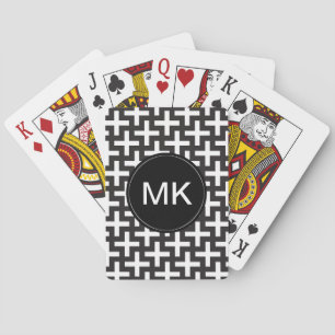 Black and White Geometric Playing Cards
