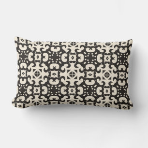 Black and White Geometric Seamless Pattern Throw P Lumbar Cushion