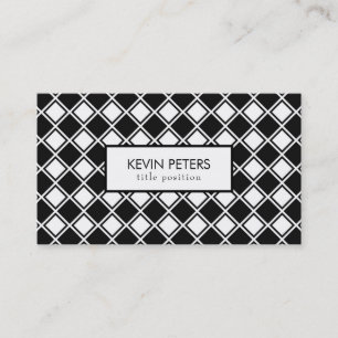 Black And White Geometric Shapes Business Card