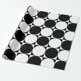 black and white geometric shapes wrapping paper