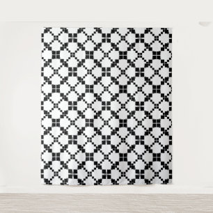 Black and white, geometric , simple , fashionable  tapestry
