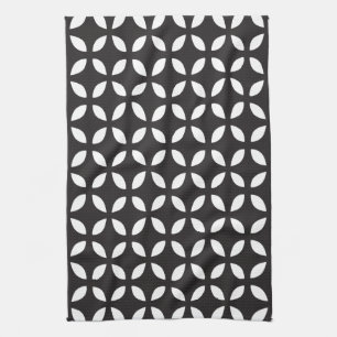 Black and White Geometric Tea Towel